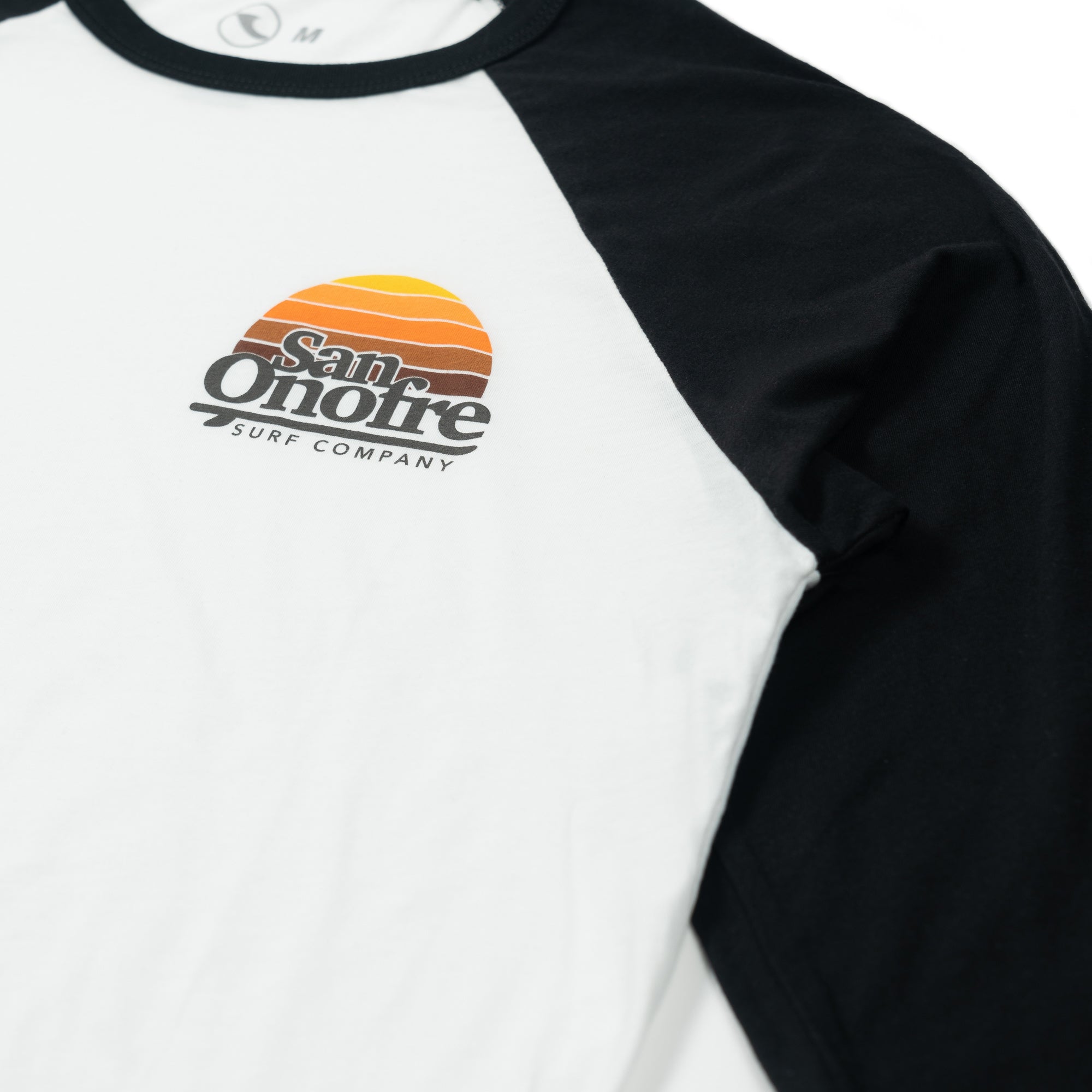 black and orange baseball tee